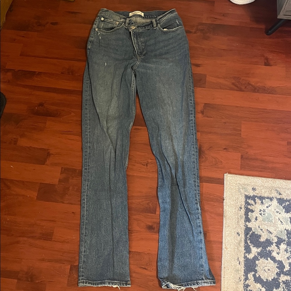 Abercrombie 90s Straight Ultra High Rise LONG - Picture 3 of 5